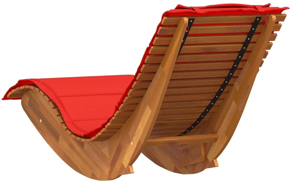Espreguiçadeiras de Balanço com Almofadas 2 pcs Madeira Sólida Acácia