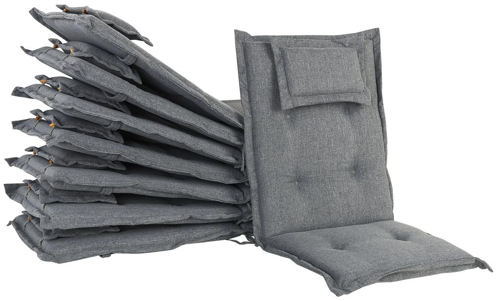 Conjunto de 8 almofadas cinzentas para a cadeira MAUI Beliani