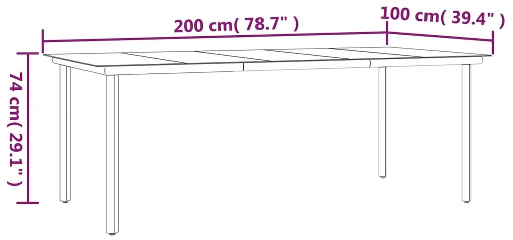 9 pcs conjunto de jantar p/ jardim com almofadões vime PE bege