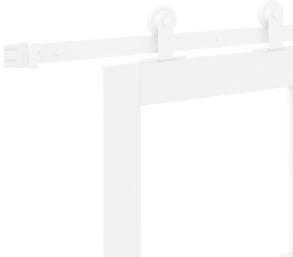 Porta Deslizante vidaXL com Conjunto de Ferragens 'ORKDAL'Branco Madei