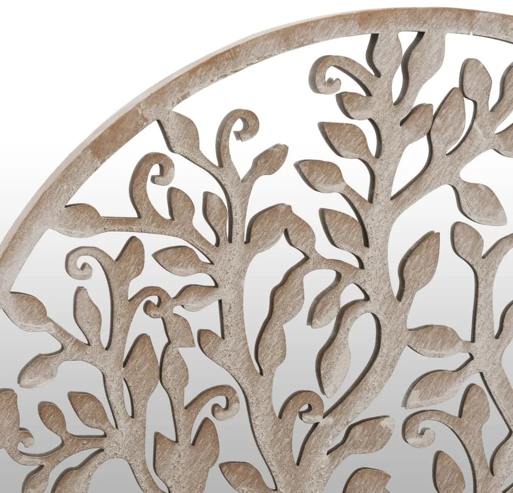 Espelho de jardim p/ uso exterior ferro 40x2,5 cm cor de areia