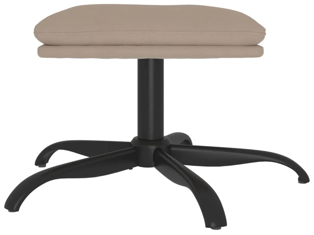 Apoio de pés tecido de microfibra 60x60x36 cm cinza-claro