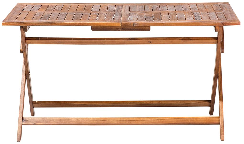 Conjunto de jardim em madeira de acácia mesa e 6 cadeiras CENTO Beliani