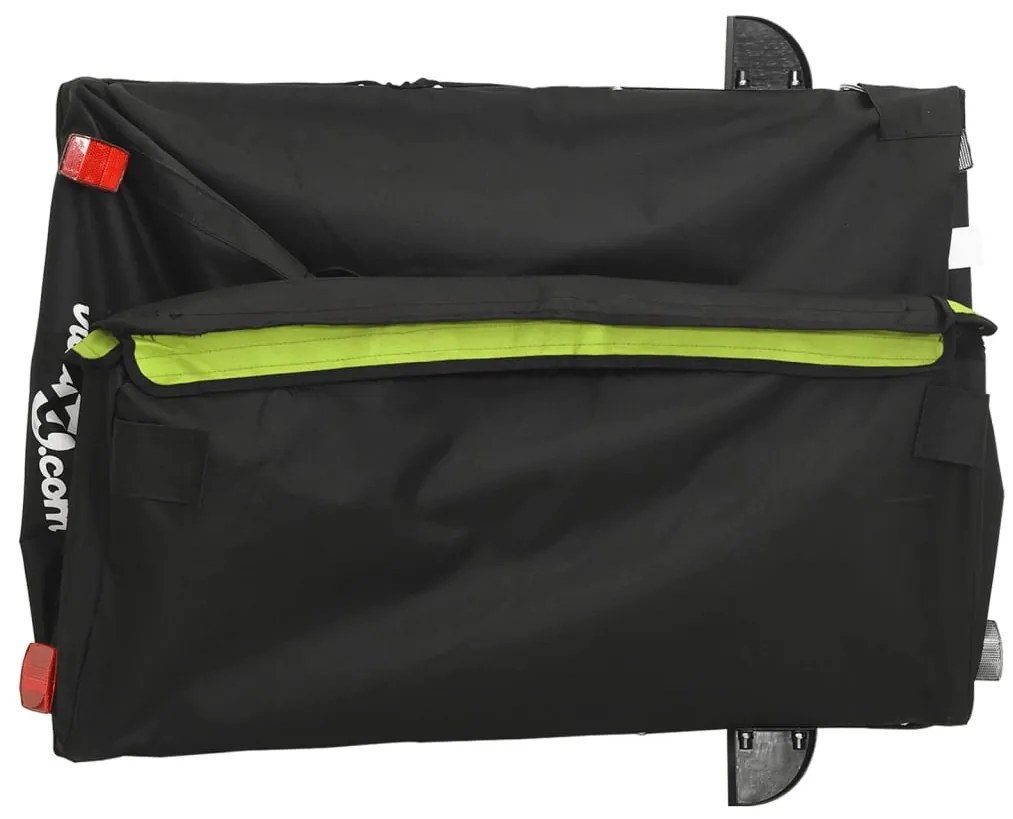 Reboque para bicicleta 45 kg ferro preto e verde