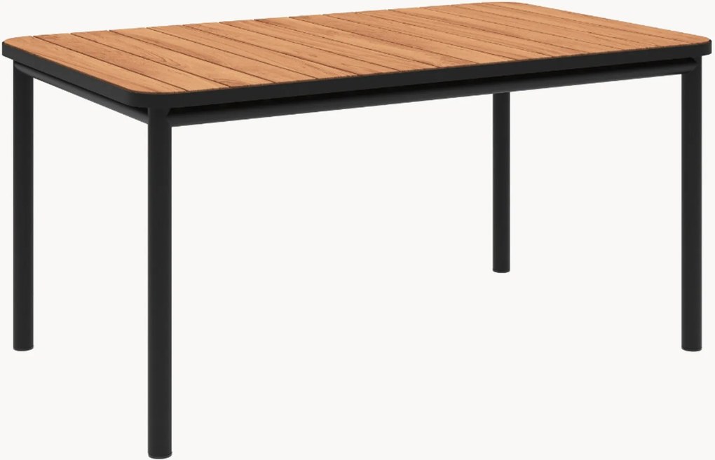 Mesa de jantar para jardim com tampo em madeira de teca Kirra