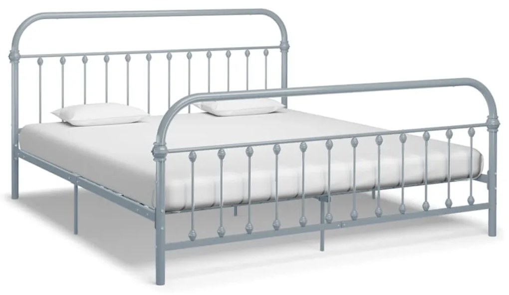 vidaXL Estrutura de cama metal 180x200 cm cinzento