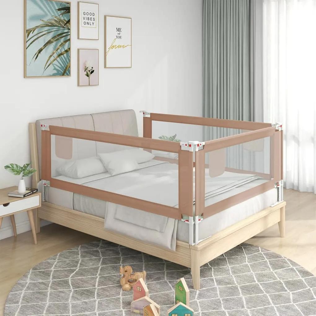 Barra segur. p/ cama infantil tecido 140x25cm cinza-acastanhado