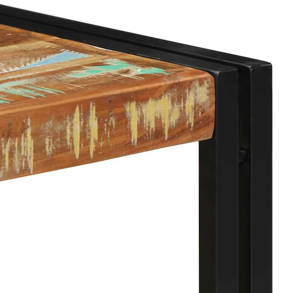 Mesa de centro multicor 50x50x35 cm madeira maciça recuperada