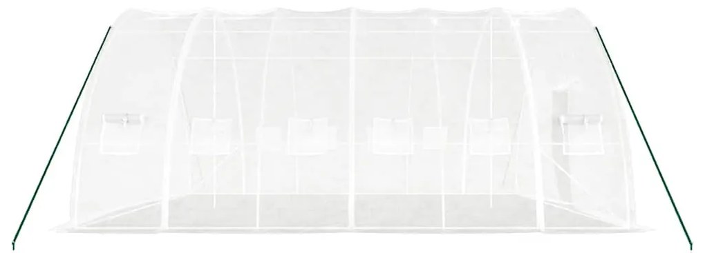 Estufa com estrutura de aço 36 m² 6x6x2,85 m branco