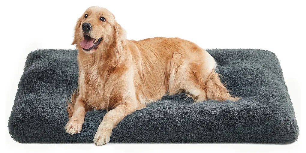 Almofada fofa para cães 122 x 74 cm cinzento escuro