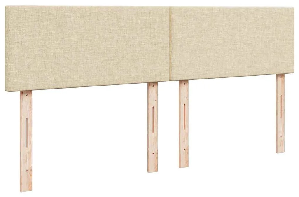 Cama com molas/colchão 200x200 cm tecido cor creme