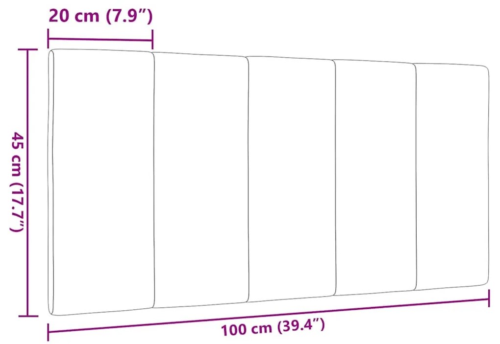 Almofadão de cabeceira 100 cm tecido cinzento-claro