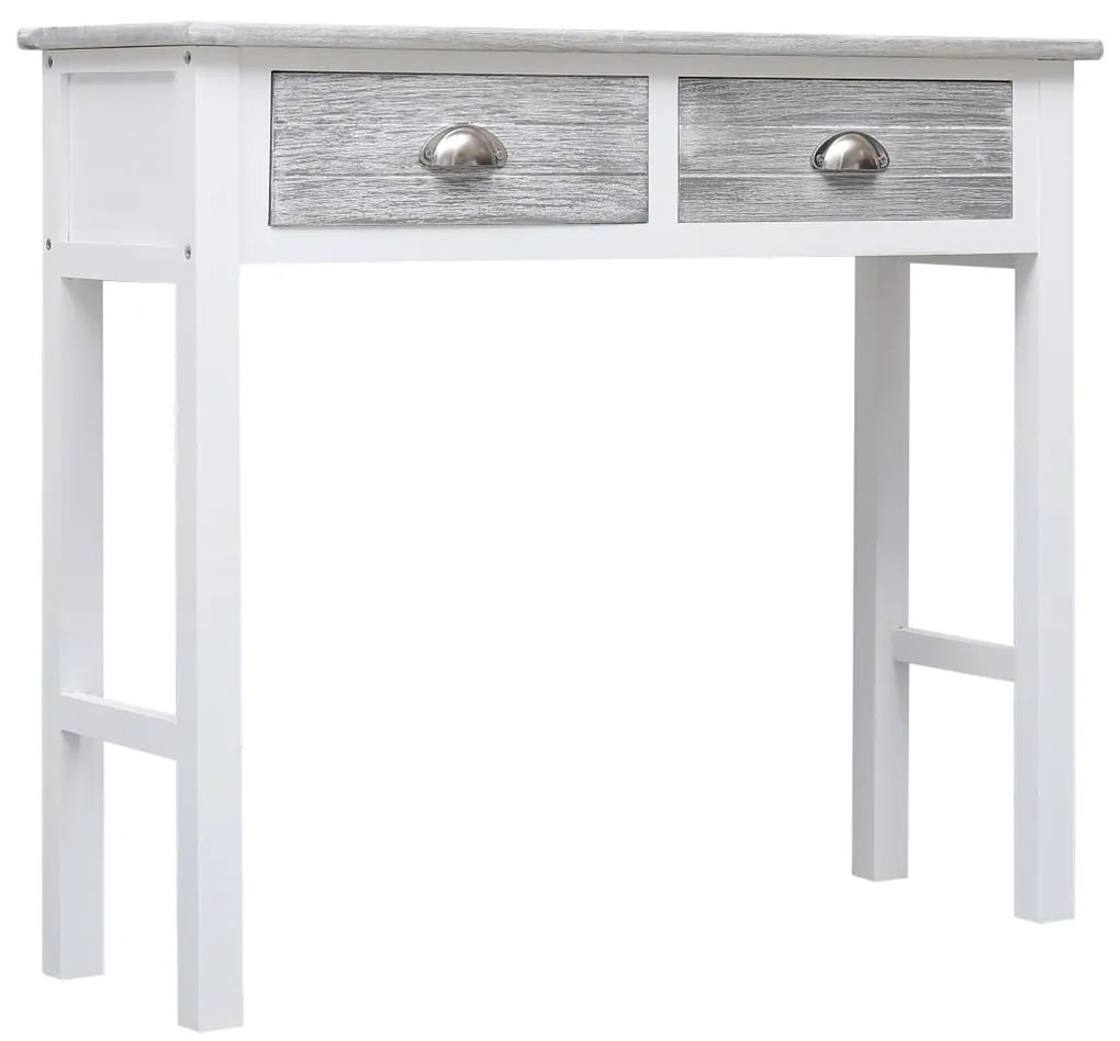 Mesa consola 90x30x77 cm madeira cinzento