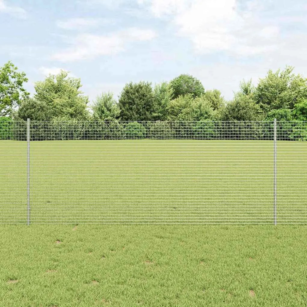 vidaXL Conjunto de Cerca de Arame de Frango Aço galvanizado 10 x 1 m