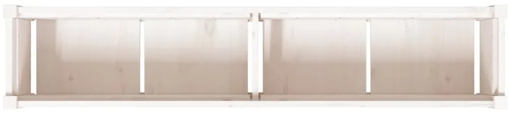 Vaso/floreira de jardim 150x31x31cm madeira pinho maciça branco