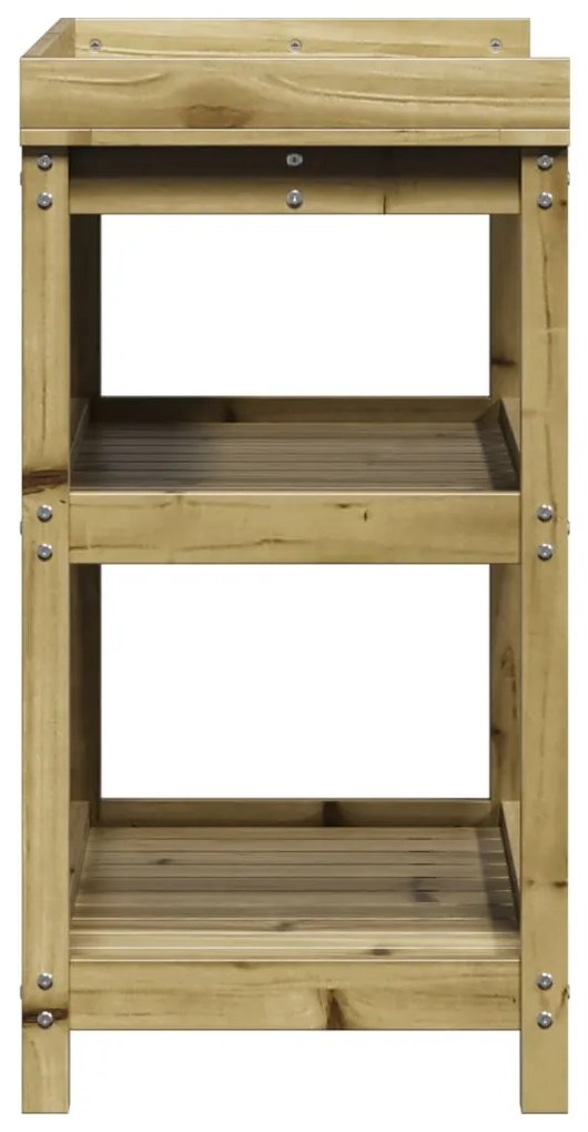 Mesa jardinagem c/ prateleiras 82,5x45x86,5 cm pinho impregnado