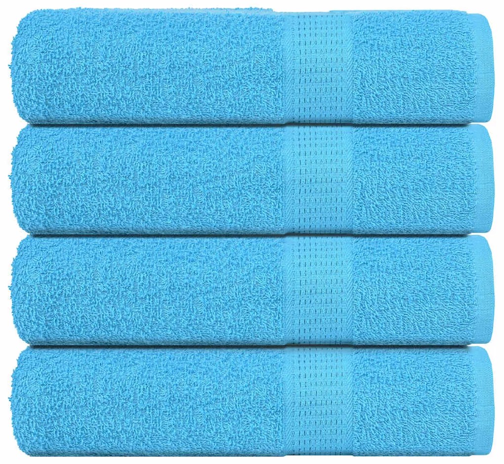 vidaXL Toalhas de banho 4 pcs 70x140 cm 360 gsm 100% algodão turquesa
