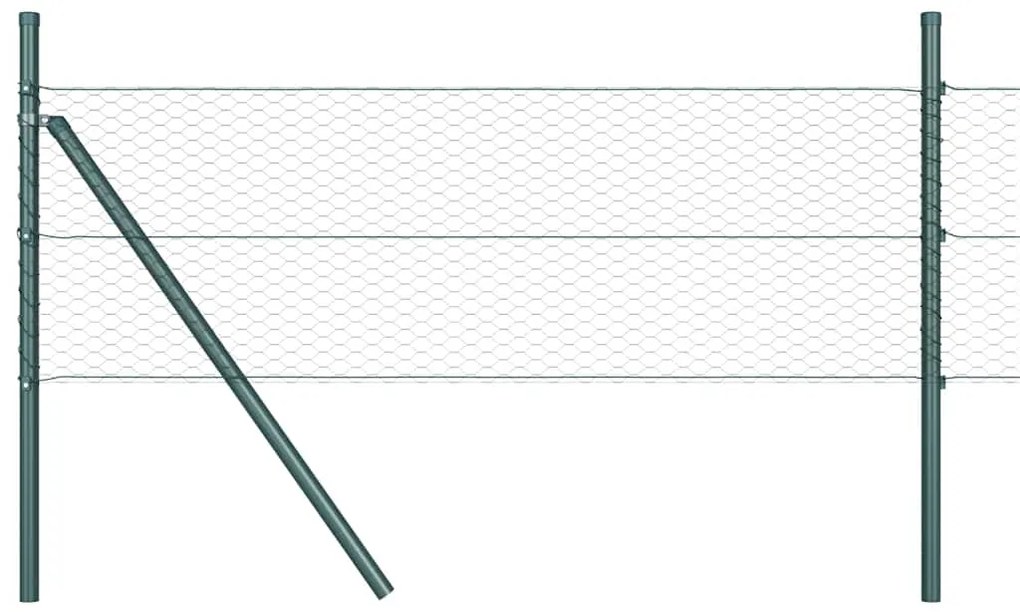 Cerca Hexagonal vidaXL Cinza 0.4x100 m Aço