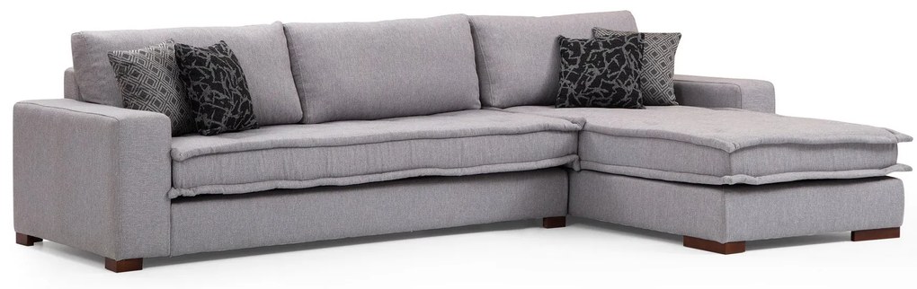 Sofá de Canto Lena – Cinzento Claro – 323 cm x 190 cm
