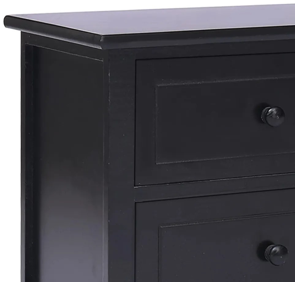 Móvel de TV 108x30x40 cm madeira paulownia maciça preto