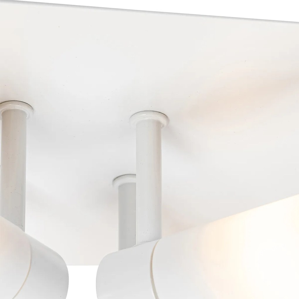 Moderna luminária de teto para banheiro branco 4 luzes IP44 - Banheira Moderno