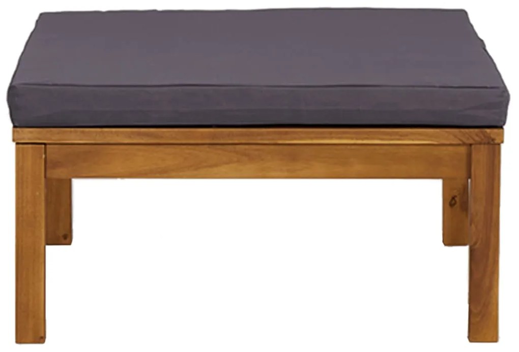 3 pcs conj. lounge de jardim c/ almofadões cinza-escuro acácia