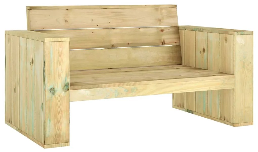 4 pcs conjunto lounge de jardim madeira de pinho impregnada