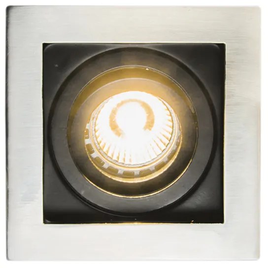 LED Foco de embutir inteligente em aço com lâmpada GU10 Wi-Fi - Carree Moderno
