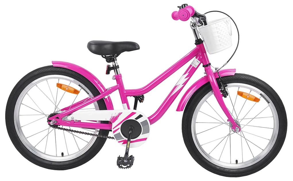 vidaXL Bicicleta Infantil 20 Polegadas para 6-11 anos Rosa Escuro