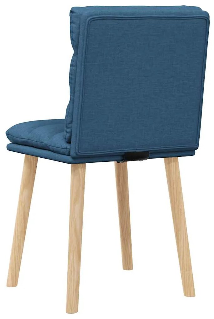Cadeiras de jantar 2 pcs tecido azul