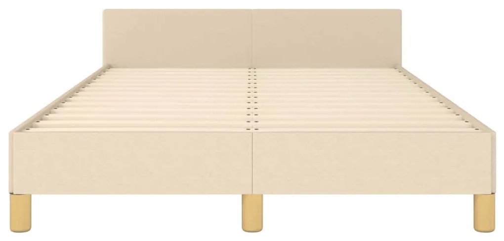 Estrutura de cama sem colchão 120x200 cm tecido cor creme