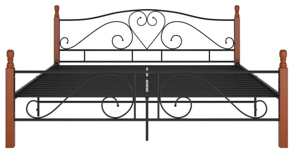Estrutura de cama 200x200 cm metal preto