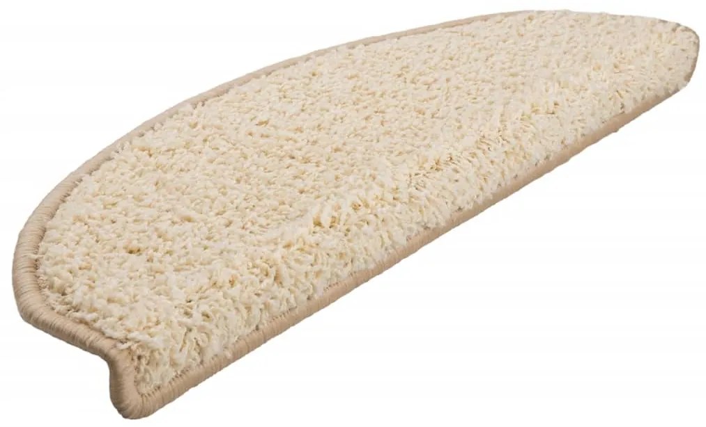 Tapetes de escadas 10 pcs 65x21x4 cm cor creme