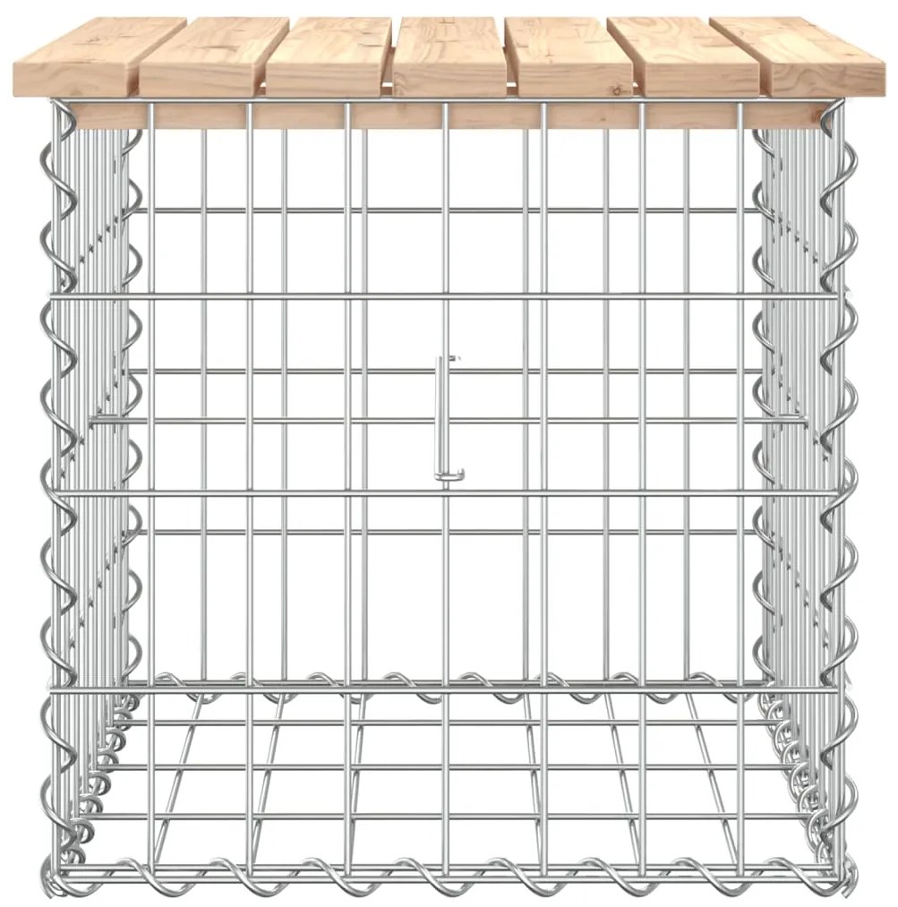 Banco de jardim c/ design gabião 43x44x42 cm pinho maciço