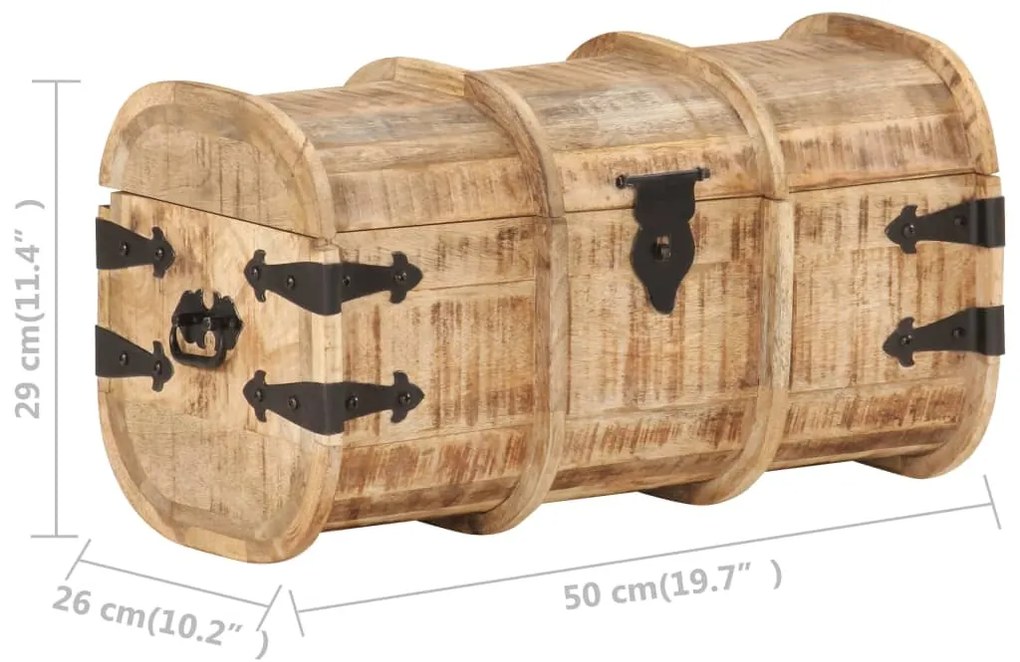 Baús de arrumação 2 pcs madeira de mangueira maciça