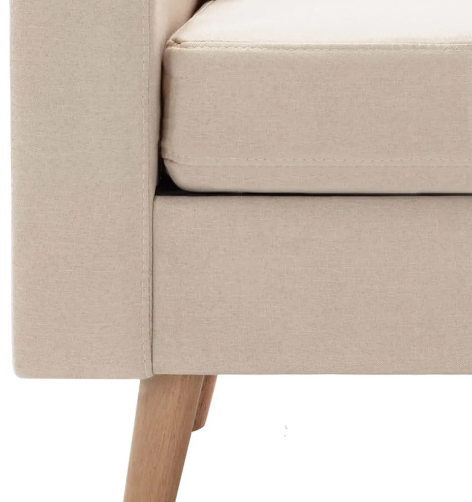 2 pcs conjunto de sofás tecido cor creme