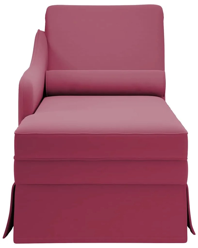 Chaise lounge c/ reforço/apoio de braços direito veludo