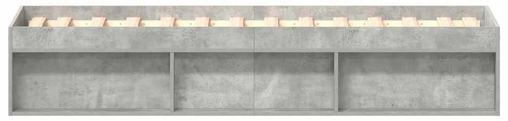 Estrutura de cama 100x200 cm cinza cimento