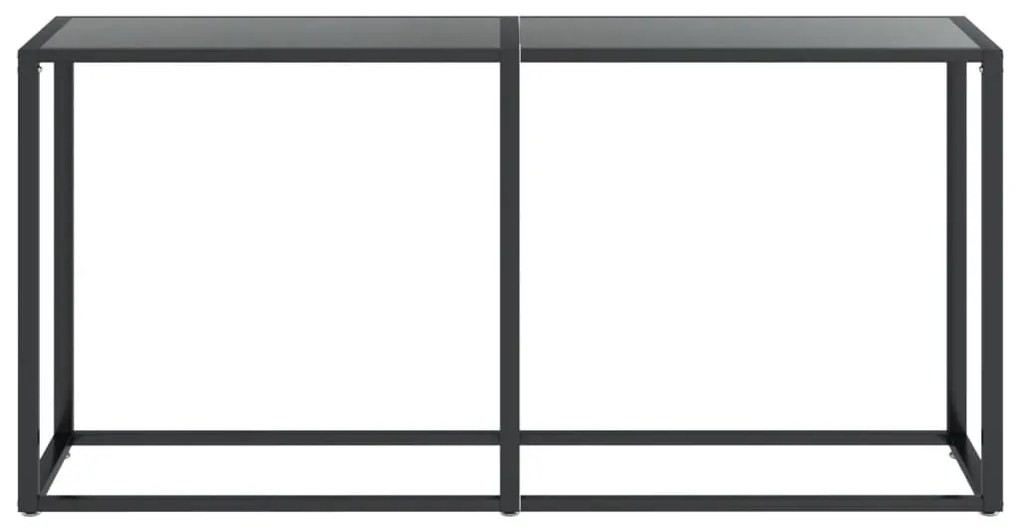Mesa consola preto 160x35x75,5 cm vidro temperado