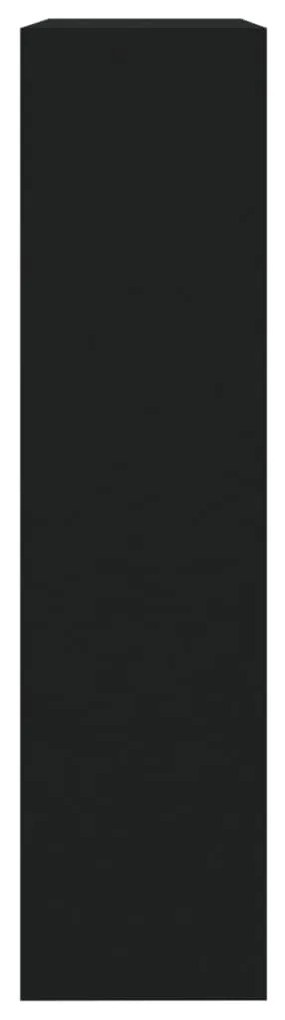 Sapateira com espelho de 2 divisórias 63x17x67cm preto