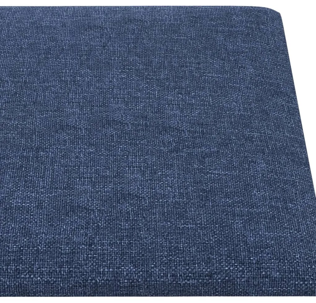 Painel de parede 12 pcs 60x30 cm tecido 2,16 m² azul