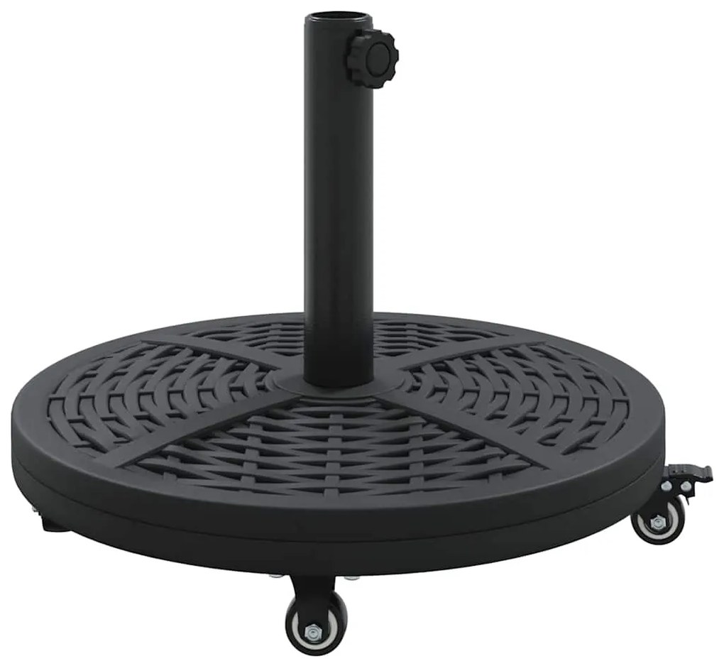 Base de Parasol com Rodas pra Postes de 38 a 48 mm, 13 kg, Redonda