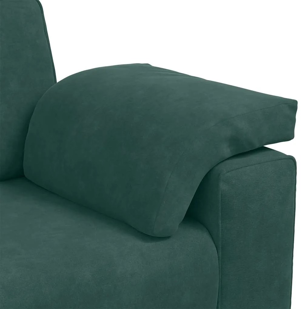 Sofá-luvas 140 cm veludo verde-escuro