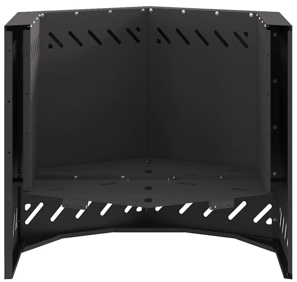 Fogueira Sem Fumaça Hexagonal Preta 58x58x51 cm Aço