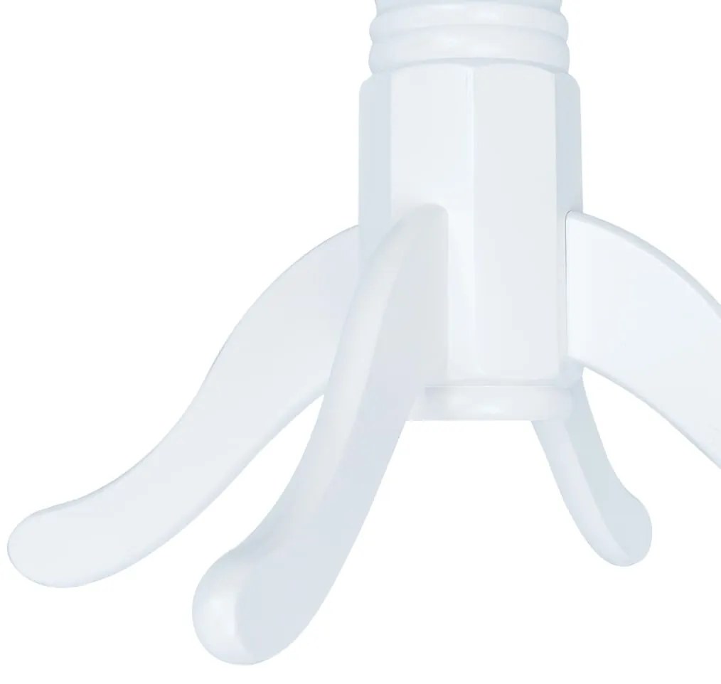 Mesa de jantar 106 cm madeira de seringueira maciça branco