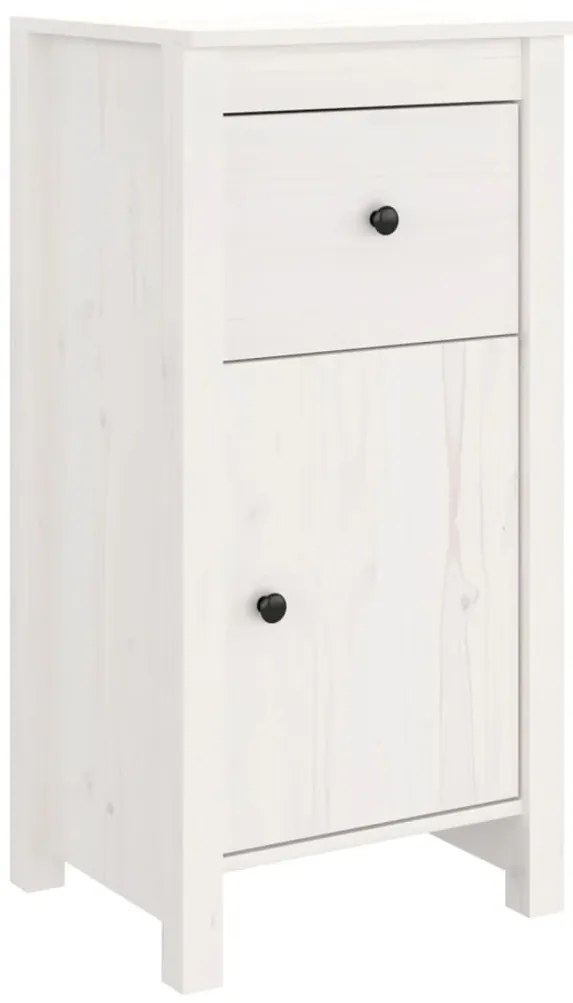 Aparadores 2 pcs 40x35x80 cm madeira de pinho maciça branco
