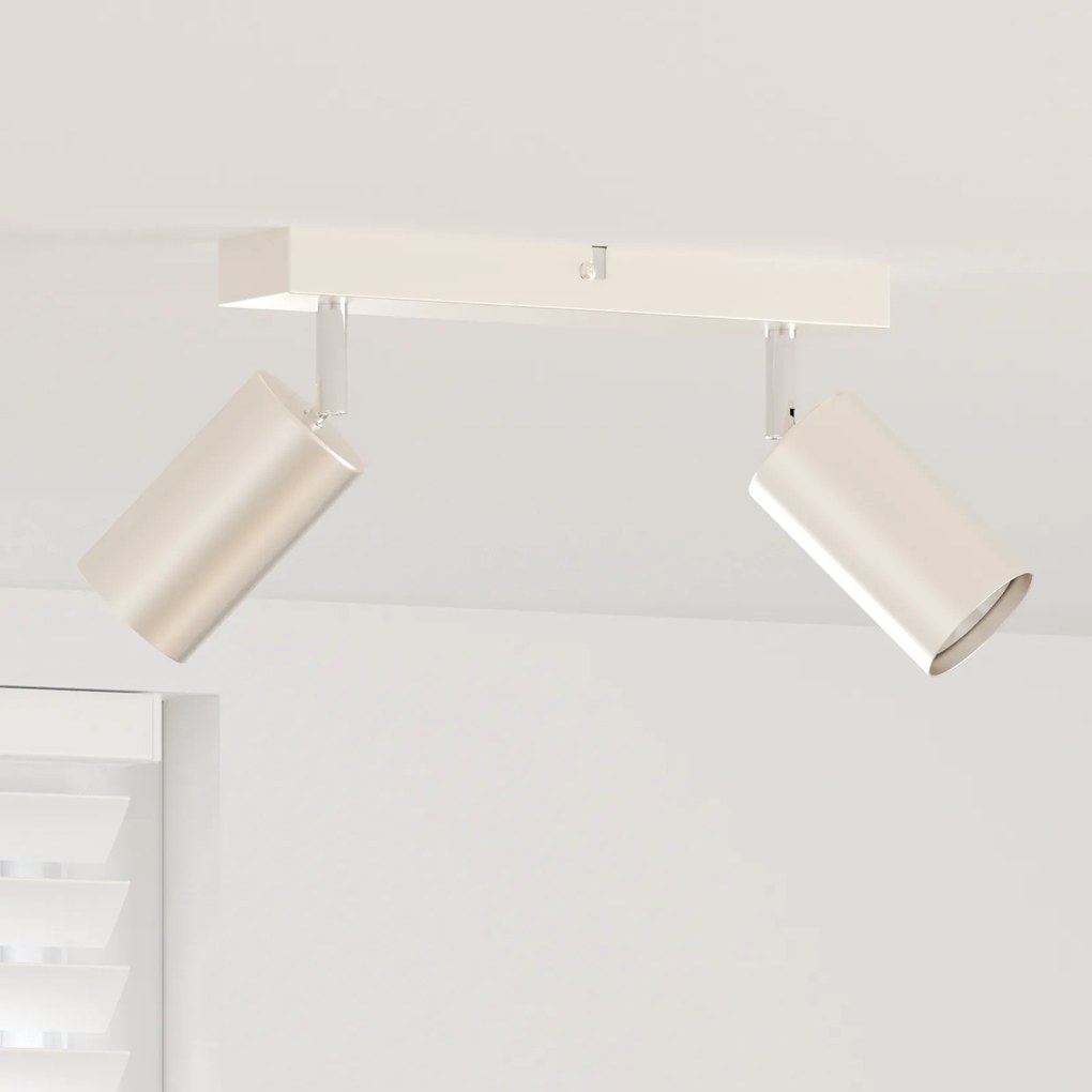 vidaXL Spotlight de Teto 2 Vias Ajustável Níquel Escovado GU10