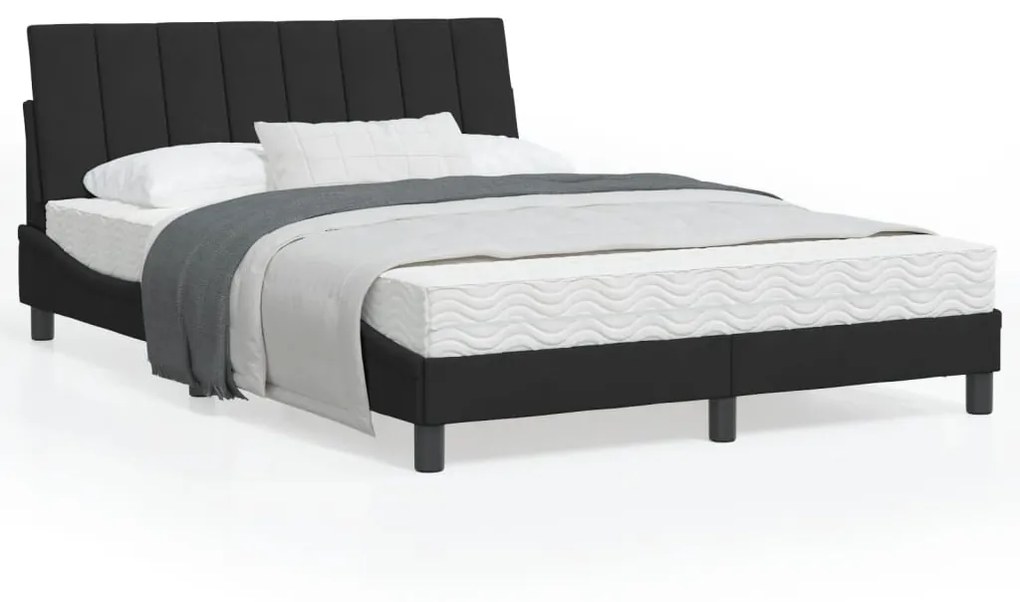 vidaXL Estrutura de cama sem colchão 140x200 cm veludo preto