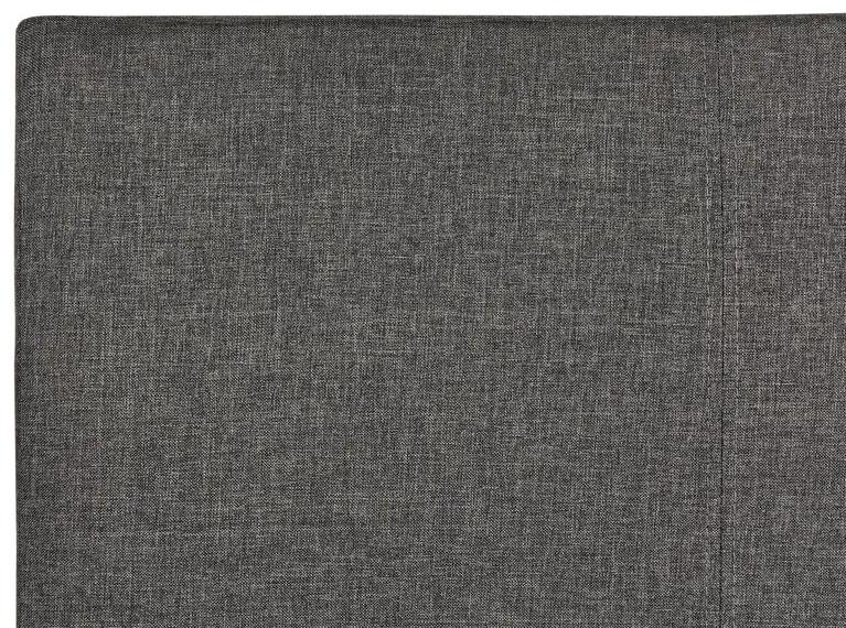 Cama de casal com arrumação em tecido cinzento 140 x 200 cm ORBEY Beliani