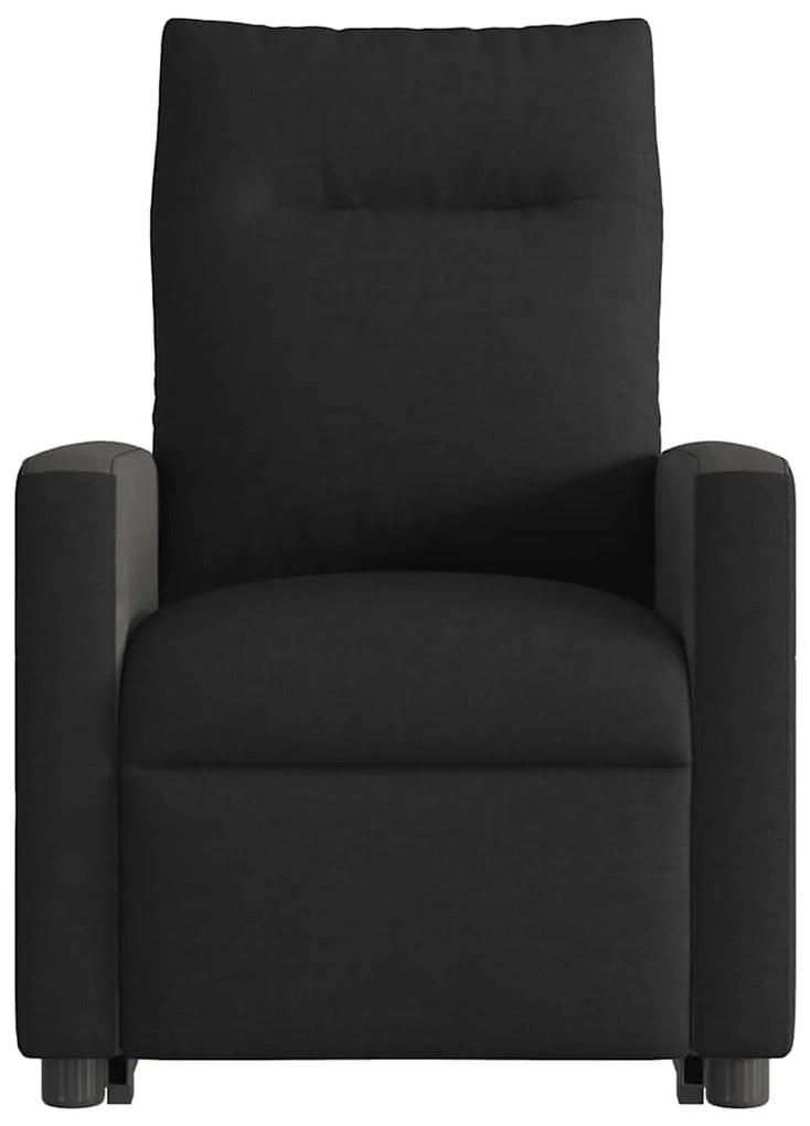 Poltrona elétrica elevatória massagens tecido preto